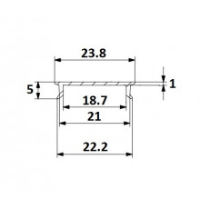 C2 2.5m / 2500mm extra diffuser / cover for LED profile C2 2.5m / 2500mm extra diffuser / cover for LED profile