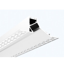 2m Plaster-in LED profile DC1 for ceiling and drywall, set with opal cover 2m Plaster-in LED profile DC1 for ceiling and drywall, set with opal cover