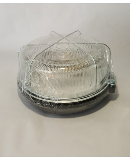OLIVIA Ceiling / Wall Bulkhead Light Lamp, ES / E27, max. 100W, IP54, black bakelite, glass cover, steel cage OLIVIA Ceiling / Wall Bulkhead Light Lamp, ES / E27, max. 100W, IP54, black bakelite, glass cover, steel cage