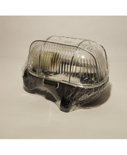 OVAL 60, ES / E27, Bulkhead Light Lamp, IP54, black Bakelite, steel cage, glass cover OVAL 60, ES / E27, Bulkhead Light Lamp, IP54, black Bakelite, steel cage, glass cover