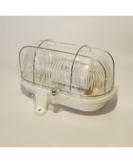 6W 4000K 690lm OVAL 100 LED Bulkhead Light Lamp IP44 steel cage, glass cover 6W 4000K 690lm OVAL 100 LED Bulkhead Light Lamp IP44 steel cage, glass cover