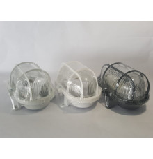 OVAL 60, ES / E27, Bulkhead Light Lamp, IP54, plastic cage, glass cover OVAL 60, ES / E27, Bulkhead Light Lamp, IP54, plastic cage, glass cover