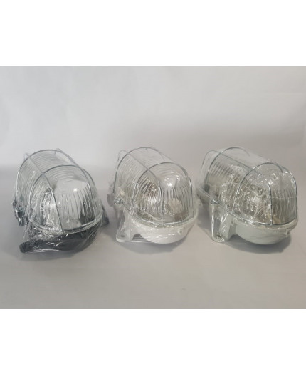 OVAL 60, ES / E27, Bulkhead Light Lamp, IP54, steel cage, glass cover OVAL 60, ES / E27, Bulkhead Light Lamp, IP54, steel cage, glass cover