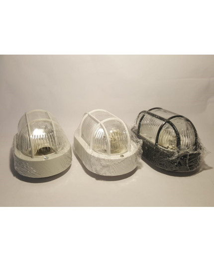 OVAL 60 STYLE, ES / E27, Bulkhead Light Lamp, IP54, plastic cage, glass cover OVAL 60 STYLE, ES / E27, Bulkhead Light Lamp, IP54, plastic cage, glass cover