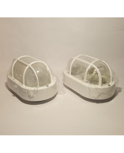 OVAL 60 STYLE, ES / E27, Bulkhead Light Lamp, IP54, plastic cage, glass cover OVAL 60 STYLE, ES / E27, Bulkhead Light Lamp, IP54, plastic cage, glass cover