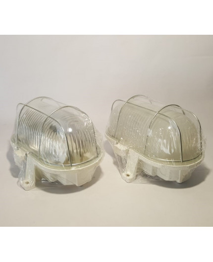 OVAL 100, ES / E27, Bulkhead Light Lamp, IP44, steel cage, glass cover OVAL 100, ES / E27, Bulkhead Light Lamp, IP44, steel cage, glass cover