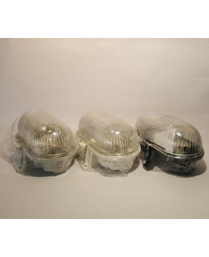 OVAL 100, ES / E27, Bulkhead Light Lamp, IP44, IK10, polycarbonate cover OVAL 100, ES / E27, Bulkhead Light Lamp, IP44, IK10, polycarbonate cover