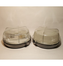 OLIVIA Ceiling / Wall Bulkhead Light Lamp, ES / E27, max. 100W, IP54, black bakelite, glass cover, steel cage OLIVIA Ceiling / Wall Bulkhead Light Lamp, ES / E27, max. 100W, IP54, black bakelite, glass cover, steel cage