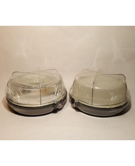 OLIVIA Ceiling / Wall Bulkhead Light Lamp, ES / E27, max. 100W, IP54, black bakelite, glass cover, steel cage OLIVIA Ceiling / Wall Bulkhead Light Lamp, ES / E27, max. 100W, IP54, black bakelite, glass cover, steel cage