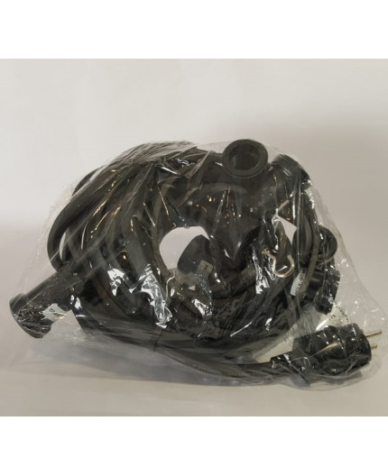 11m Outdoor / Indoor Festoon Lighting String (garland) with 10 bakelite lamp holders E27, IP44, black, hook at the end 11m Outdoor / Indoor Festoon Lighting String (garland) with 10 bakelite lamp holders E27, IP44, black, hook at the end