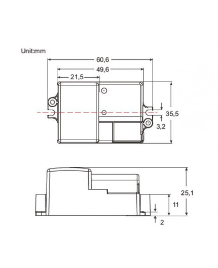 Mini microwave motion sensor HF, IP20, max. load 100W Mini microwave motion sensor HF, IP20, max. load 100W