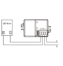 Mini microwave motion sensor HF, IP20, max. load 100W Mini microwave motion sensor HF, IP20, max. load 100W