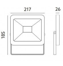 LED floodlight MH 50W IP65, black, warm white 3000K LED floodlight MH 50W IP65, black, warm white 3000K