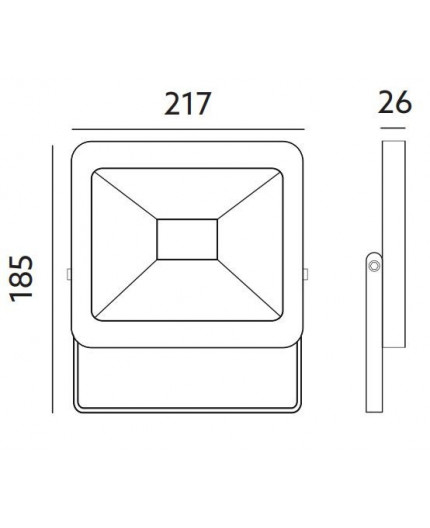 LED floodlight MH 50W IP65, black, warm white 3000K LED floodlight MH 50W IP65, black, warm white 3000K