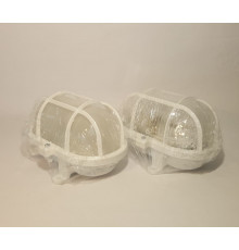 OVAL 60, ES / E27, Bulkhead Light Lamp, IP54, plastic cage, glass cover OVAL 60, ES / E27, Bulkhead Light Lamp, IP54, plastic cage, glass cover