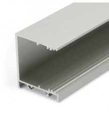 1m TCW2 LED profile (anodized, silver), Wall / Ceiling, set with cover