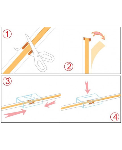 2 Pin Tape to Tape Connector for IP20 Single Colour 10mm COB/SMD, no soldering 2 Pin Tape to Tape Connector for IP20 Single Colour 10mm COB/SMD, no soldering