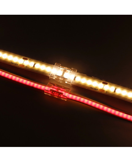 2 Pin Tape to Tape Connector for 10mm IP20 Single Colour COB/SMD, no soldering 2 Pin Tape to Tape Connector for 10mm IP20 Single Colour COB/SMD, no soldering