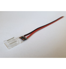 2 Pin Tape to Power Connector for 10mm IP20 Single Colour COB/SMD, no soldering