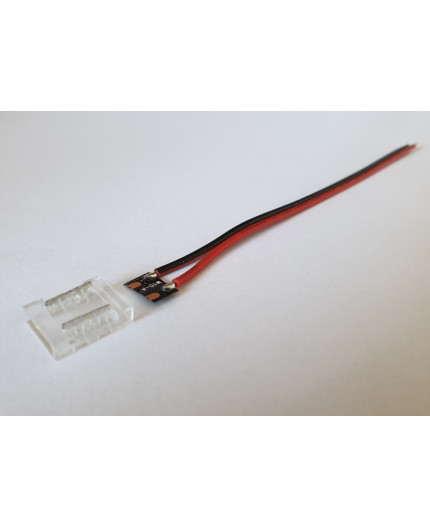 2 Pin Tape to Power Connector for 10mm IP20 Single Colour COB/SMD, no soldering 2 Pin Tape to Power Connector for 10mm IP20 Single Colour COB/SMD, no soldering