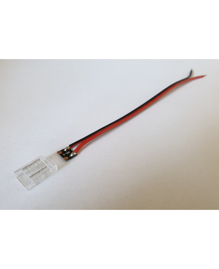 2 Pin Tape to Power Connector for 8mm IP20 Single Colour 8mm COB/SMD, no soldering 2 Pin Tape to Power Connector for 8mm IP20 Single Colour 8mm COB/SMD, no soldering