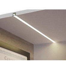 1m recessed T1 LED profile (anodized, black), 12mm x 11.2mm, set with cover 1m recessed T1 LED profile (anodized, black), 12mm x 11.2mm, set with cover