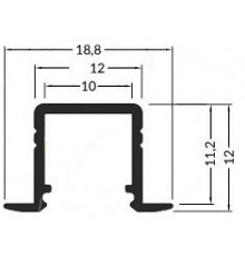 LED profile SMART-IN10 AC2/Z black anod. LED profile SMART-IN10 AC2/Z black anod.