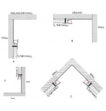 2m Plaster-in LED profile DW1 for ceiling and drywall with opal cover 2m Plaster-in LED profile DW1 for ceiling and drywall with opal cover