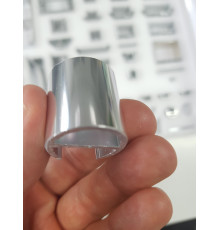 1m/1000mm W2 Round Wardrobe Clothes Hanging Rail, Aluminium, Chrome Look, set with milky cover and two end holders 1m/1000mm W2 Round Wardrobe Clothes Hanging Rail, Aluminium, Chrome Look, set with milky cover and two end holders