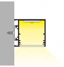 1m TCW2 LED profile (painted, white), Wall / Ceiling, set with cover 1m TCW2 LED profile (painted, white), Wall / Ceiling, set with cover