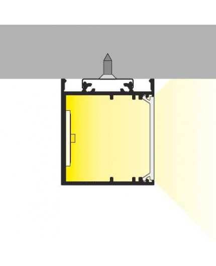 1m TCW2 LED profile (painted, white), Wall / Ceiling, set with cover 1m TCW2 LED profile (painted, white), Wall / Ceiling, set with cover