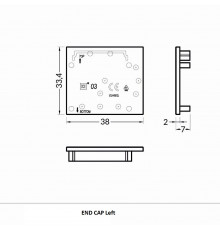 2m TCW2 LED profile (anodized, black), Wall / Ceiling, set with cover 2m TCW2 LED profile (anodized, black), Wall / Ceiling, set with cover