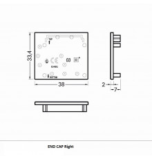 2m TCW2 LED profile (anodized, black), Wall / Ceiling, set with cover 2m TCW2 LED profile (anodized, black), Wall / Ceiling, set with cover