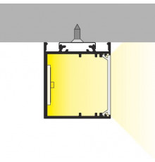Sample of TCW2 LED profile (painted, white), Wall / Ceiling, set with cover Sample of TCW2 LED profile (painted, white), Wall / Ceiling, set with cover
