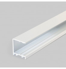 Sample of TCW2 LED profile (painted, white), Wall / Ceiling, set with cover