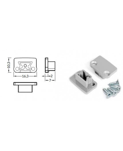 1m TL5 recessed floor LED profile (anodized, silver), set with opal cover 1m TL5 recessed floor LED profile (anodized, silver), set with opal cover