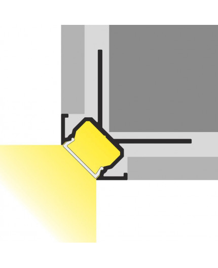 3m U270-Tile LED profile (anodized, silver), set with cover 3m U270-Tile LED profile (anodized, silver), set with cover