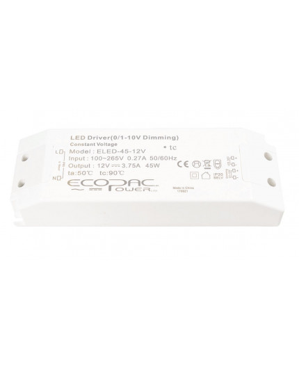 12Vdc, 45W, 0-10V dimmable LED driver ELED-45-12V 12Vdc, 45W, 0-10V dimmable LED driver ELED-45-12V