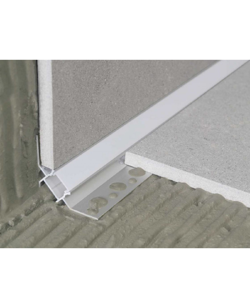 2m U90-Tile LED profile (anodized, silver), set with cover - U90-Tile ...