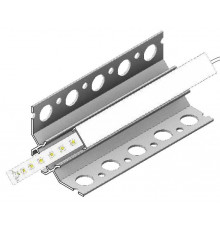2m U90-Tile LED profile (anodized, silver), set with cover 2m U90-Tile LED profile (anodized, silver), set with cover