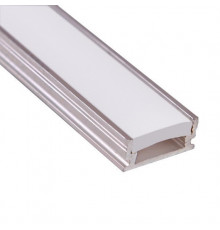 P5 recessed LED profile, 1m, raw aluminium, plus special diffuser