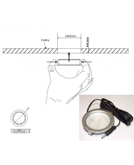 LED Under Cabinet Lights, 1.3W DC12V, SMD, Warm White, 82lm - iPuck(3) LED Under Cabinet Lights, 1.3W DC12V, SMD, Warm White, 82lm - iPuck(3)