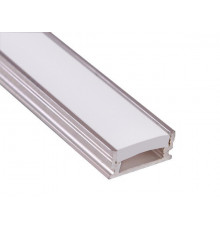 P5 recessed LED profile, 2m, raw aluminium, plus special diffuser