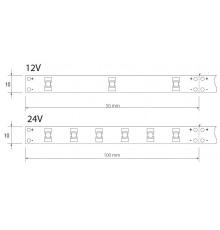 24VDC LED tape, natural white 4000K, 4.8W/m 60 LED/m, 5m IP54, SMD3528 24VDC LED tape, natural white 4000K, 4.8W/m 60 LED/m, 5m IP54, SMD3528