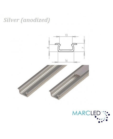 LED aluminium profile K1, corner, set with diffuser and end caps, 2m LED aluminium profile K1, corner, set with diffuser and end caps, 2m