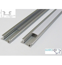 LED aluminium profile KH1, set with diffuser and end caps, 2m LED aluminium profile KH1, set with diffuser and end caps, 2m