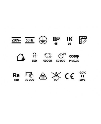 LED batten lamp, 60W, 4000K, natural white, IP65, IK08 LED batten lamp, 60W, 4000K, natural white, IP65, IK08