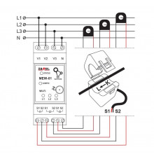 MEW-01 Wi-fi Electric energy monitor for 3-phase or 1phase power supply Supla MEW-01 Wi-fi Electric energy monitor for 3-phase or 1phase power supply Supla