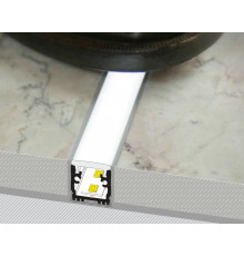 1m recessed floor LED profile T5 (anodized, silver), with opal cover 1m recessed floor LED profile T5 (anodized, silver), with opal cover