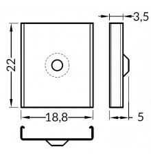 T1D, T22H, T22L, T3, TL2, TL2F, TXL2, TCW2, Mounting Bracket for LED profile T1D, T22H, T22L, T3, TL2, TL2F, TXL2, TCW2, Mounting Bracket for LED profile